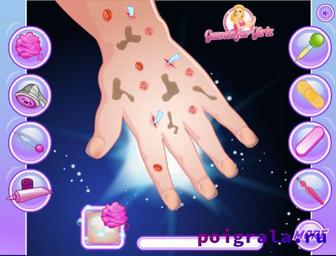 Скриншот игры Маникюр малышки Эльзы для девочек Картинка к игре Маникюр малышки Эльзы для девочек